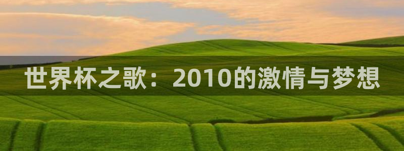 2006世界杯：世界杯之歌：2010的激情与梦想